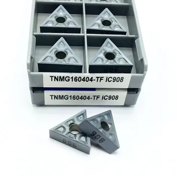 10ШТ TNMG160404 TF IC907/908 Цилиндричен струг инструмент за CNC инструмент Благородна твердосплавная поставяне на Струг инструмент TNMG