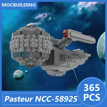 Пастьор NCC-58925 Модел на космически кораб Moc Строителни Блокове Сам Събрание Тухли Космическа Серия Развиване на Креативните Коледни Играчки Подарък 365 Бр.