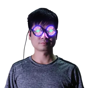 LED tronce USB Зареждане на Rezz Led Очила Загорающиеся Очила Модел Пълноцветен Гама от Rave Eye Костюм