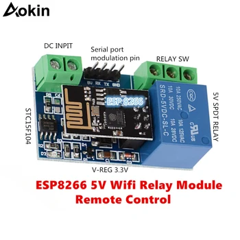 ESP8266 5 Wifi Релеен Модул за Дистанционно Управление с Превключвател Телефон, ПРИЛОЖЕНИЕТО За Smart home ИН Предаване на Разстояние 400 м