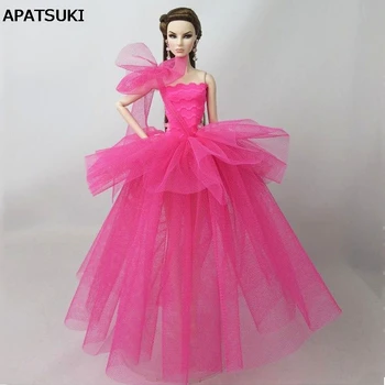 Rose Модно рокля За Барби кукли, Дрехи, Vestidoes, Многослойни Сватбени Рокли За 1/6 Кукли, Аксесоари, Екипировки
