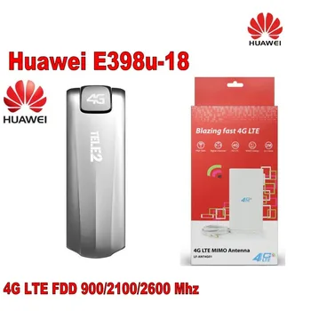 Huawei New E398 4G LTE Speed Surf Stick Модем Ключ на 100 Мб/с e398u-18 плюс 4G LTE 49dbi Антена Усилвател Двойна Антена TS9