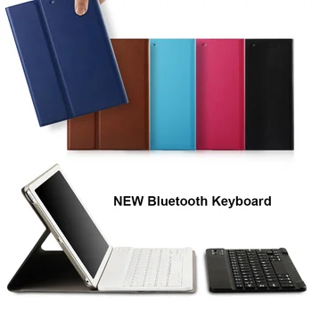 За iPad Клавиатура + Кожен калъф Свалящ Безжична Bluetooth Smart-Клавиатура за Apple iPad Air /iPad Air 2 / Новият iPad 2017
