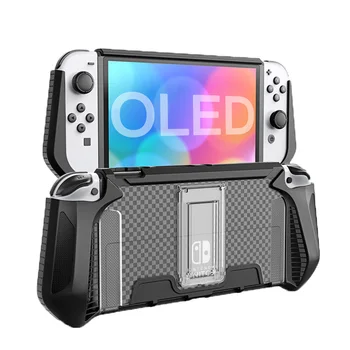 Защитен Калъф За Nintendo Switch OLED Калъф Удобна Дръжка От Tpu Калъф за предотвратяване на занасяне Противоударные Аксесоари