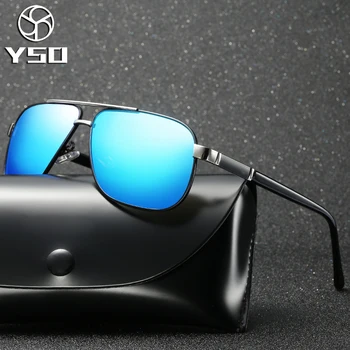 YSO Мъжки Поляризирани Слънчеви Очила С Защита От Uv, Нови Модерни Мъжки Слънчеви Очила За Шофиране на Кола, Пешеходен Туризъм, Риболов 385