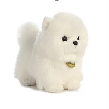 играчка за кучета, имитирующая украса, поставя малка длинношерстную кучешка кукла, плюшевую модел бял пудел