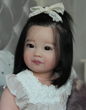 NPK 32-инчов Огромен Дете Хлапе Прероди Леони Принцеса Момиче Реалистична Кукла Недовършена Част на Кукли