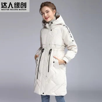 луксозни дамски якета с качулка miegofce 2019, зимни връхни дрехи, ежедневни топли якета от водещите марки, големи размери, дълги бели, безплатна доставка