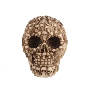 Хелоуин Череп Декор, Реквизит Скелет Главата Реалистично Изглеждащи Черепа Skull Семейство Външно Украса Тайната Стая На Ужасите Украса
