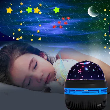 USB лека нощ Проектор Звездното Небе Нощно Проектор Декор Спални Bluetooth Въртящата Музика Детски Led Лампа Детски Подарък