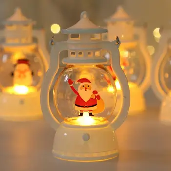 Коледна Украса Преносим Фенер Снежен Човек Светлините На Коледна Украса За Дома И Децата Преносим Фенер Подарък За Нова Година