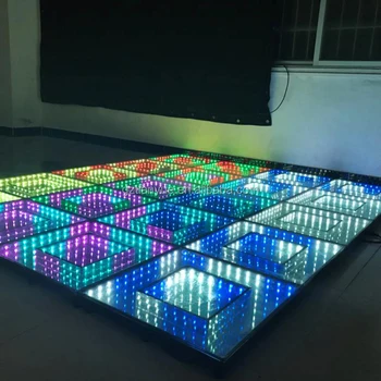 Задни стил led floor DJ Дискотека Нощен Клуб DMX 3D време на Тунела RGB Led Лампа Дансинга