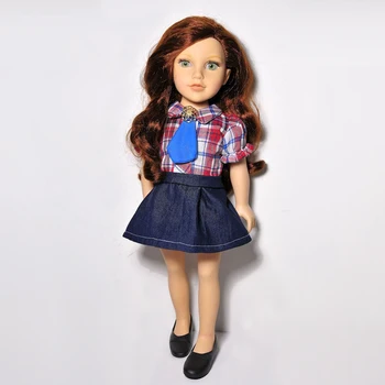 Облекло за кукли, модни пола от прежди, училищни униформи, части за 45 см, аксесоари за американските кукли, подарък за момичета
