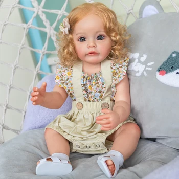 NPK Кукла Реборн 55 см, пълна пластмасова имитация на вода, детска ръчно венозна кръв видима детска играчка, подарък за рожден ден
