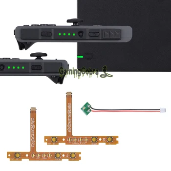 Екстремно Чист Зелен SL SR Бутона Обозначават Мощност Firefly LED Tuning Комплект за NS Switch Joycons & Dock