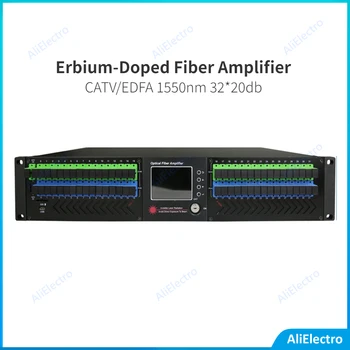 Fiber усилвател за CATV / EDFA, допированный эрбием, 1550 nm, изход 32 * 20 db, оптична прехвърляне, WDM (оптично мултиплексиране с разделяне на дължината на вълната)