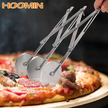 Инструменти за печене HOOMIN Инструменти За Пица 3 Колела Нож Тестоделитель Гъвкав Сачмен Нож От Неръждаема Стомана Отварачка За печене на Пица