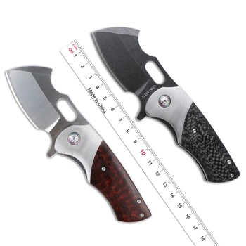 TIGEND R810 Флипер сгъваем нож DC53 острието CF/дърво + стоманена дръжка лагер лов открит оцеляване джобни Кухненски ножове edc инструмент