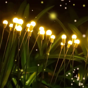 Слънчевата Енергия Гъбични Светлини, Фойерверки Огън Светлини Двор Тревата Градина Лампа Слънчева Светлина Коледни Лампи Водоустойчива IP65 за Открит