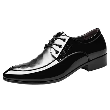 Размер 38-48, Мъжки Официалната Кожени обувки, Мъжки Ежедневни Класически Бизнес обувки, Мъжки Официалната Обувки, Сватбена рокля, Мъжки обувки-Oxfords
