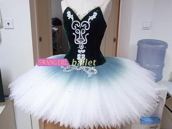 Пахита тъмно зелена класически балет пакетче професионални балетные костюми лебедово езеро блинная пакетче на поръчка SB0043