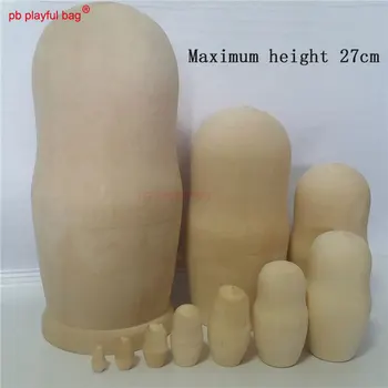 PB Игриво чанта Десет слоя бял ембрион Руски кукли набор от играчки произволни графити подарък за рождения ден на дървен самоклеящийся дизайн HG106