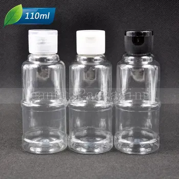 110 мл празни прозрачни пластмасови пътни бутилки за шампоан с панти капак, за многократна употреба PET-бутилки за опаковки шампоан за пътуване, флакона с аромата