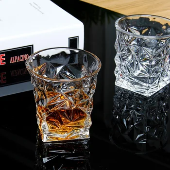 Гравиране Оригиналност Класически Чаши За Уиски Красива Домакински Бистра Бира Водка Стъклена Посуда Бар Самоличността На Чаша За Вино