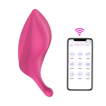 ПРИЛОЖЕНИЕ Bluetooth Вибриращ Колан Пеперуда Носене Вибратор За Жените Стимулатор на Клитора Безжично Дистанционно Управление Секс Играчки