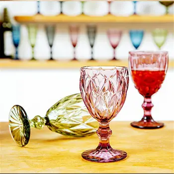 1БР Цветни Шампанско Чаша Стъклени Чаши Коктейл от Уиски, Чаши Кристален Скулптура Сок Стъклена Чаша Вино Чаша Crystal