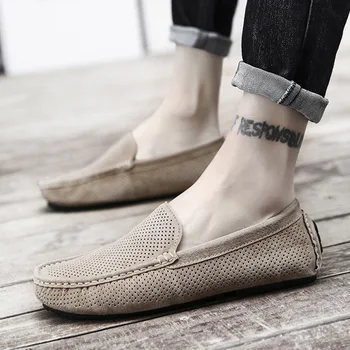 Мъжки обувки кухи дишащи модни личност Жокер мъжки обувки мързелива обувки, ежедневни обувки за лятото