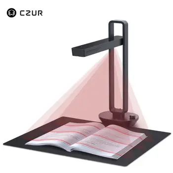 CZUR Aura Pro Portable Книжен Скенер за Документи Max A3 Размер с Интелигентен OCR Led Тенис на Настолна Лампа за Семеен Домашен Офис