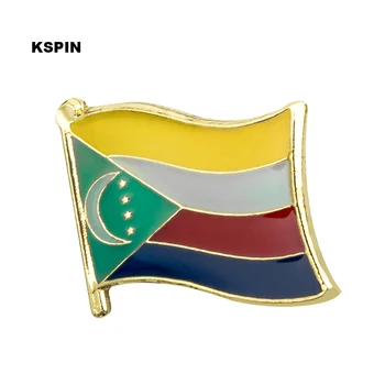 Иконата на флага на Коморските Острови Икони с Болтове на Ревера хартата Брошка с Флага