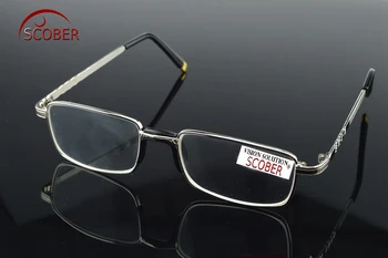 2019 = Scober = два чифта лещи от естествен кристал с пълна рамки, Удобни очила за четене с покритие на носа от Сплав +1 +1.5 +2 +2.5 +3 +3.5 +4