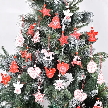 Творчески Коледен Декор Висулка Дървена Коледно Дърво Сладко Малко Висулка Атмосфера На Коледните Фестивала Аксесоари