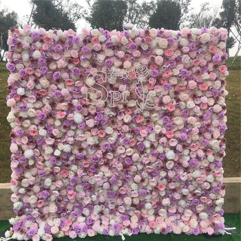 SPR Подгонянная панел рози стени Циновок цвете фабрика за смесване на влияния 3D изкуствено цвете за украса на Магазин йога