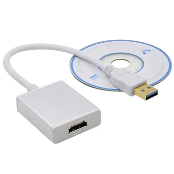 USB 3.0 към HDMI-съвместим 1080P HD Видео Кабел Адаптер Конвертор За КОМПЮТЪР, Лаптоп HDTV Проектор