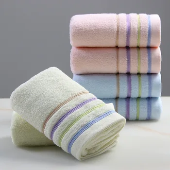 Кърпи страна ивици на дъгата цветове Soild кърпи 35x75cm кърпи страна 100% памук 1PC 100% за възрастни