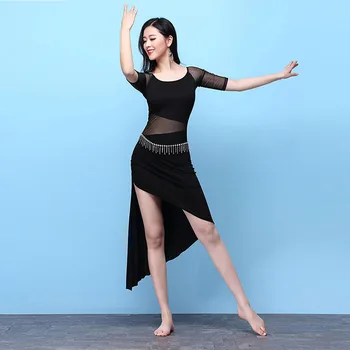 Robe de danse du ventre en-maille Modal pour adulte, Costume de danse du ventre Oriental, vêtements pour danseuse