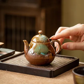 Drippy кана Чай старомоден керамичен чайник ретро дърва японски ръчно чай Чай Кухня Ресторант Бар