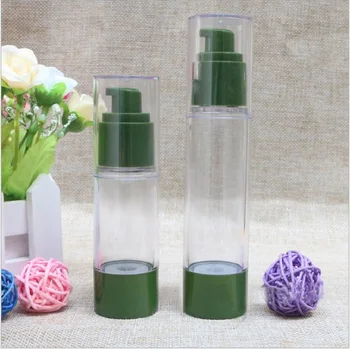 бутилка с помпа зелен цвят 50ml пластмасов безвоздушная за лосион/емулсия/серум/течна опаковки внимателност кожата същество учредительства козметични