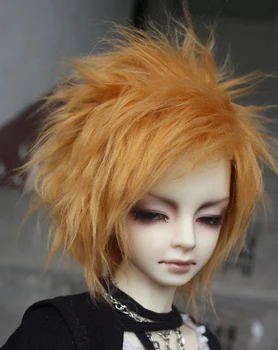 M0318 детска играчка ръчна изработка 1/6 1/3 1/4 чичо Кукла перука BJD/SD кукла подпори, Аксесоари Оранжево-жълти коса, 1 бр.